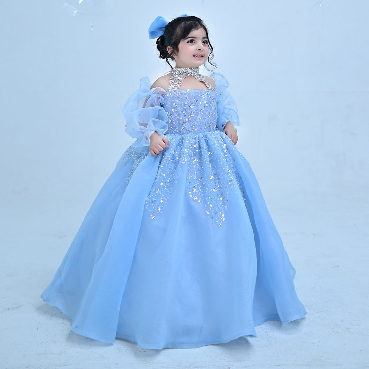 Luxury Princess Girl Dress Crystal Birthday Party Pageant Gown J437