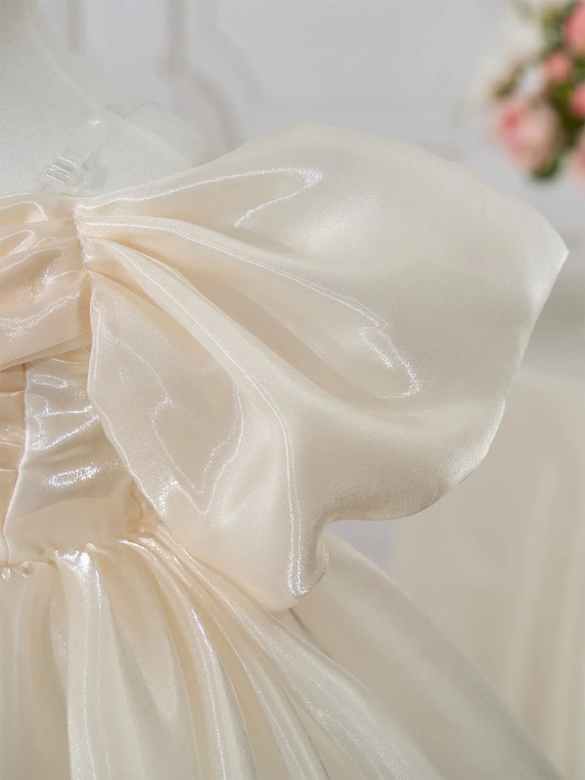 C003 Light Champagne flower girl dress