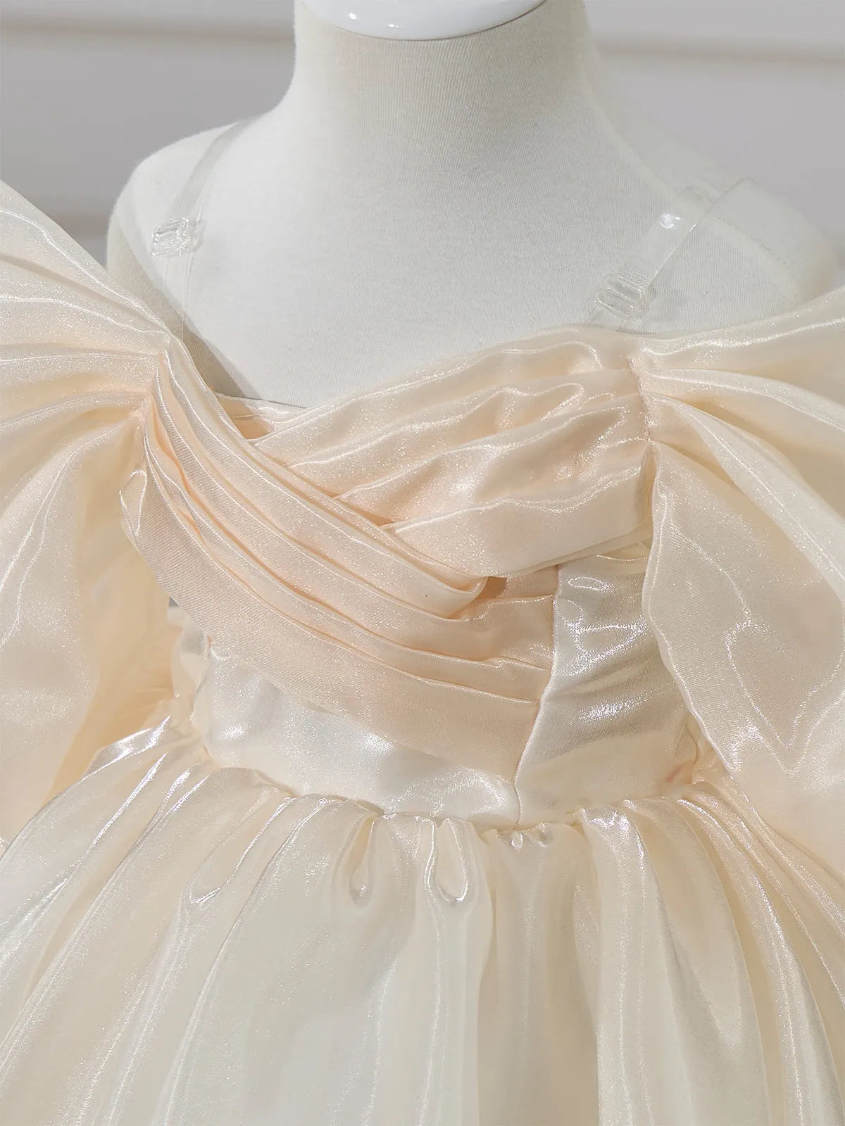C003 Light Champagne flower girl dress