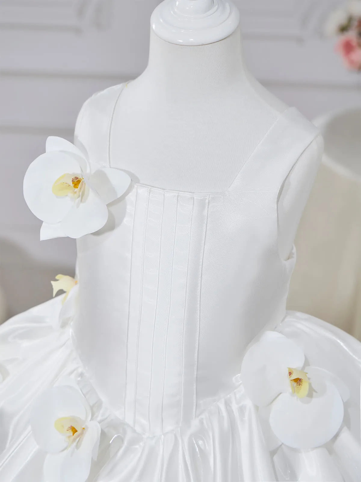 C007 White flower girl dress
