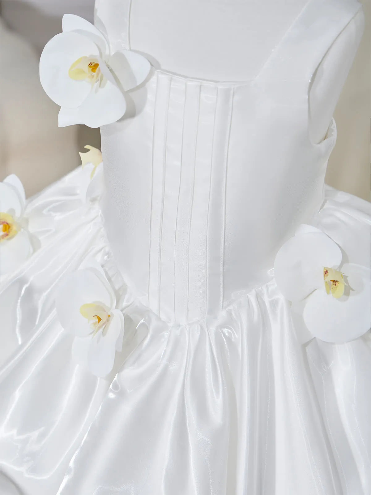 C007 White flower girl dress