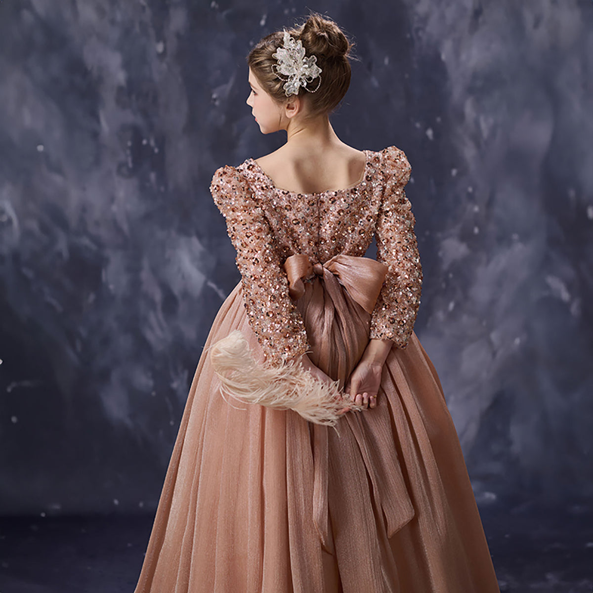 rose gold birthday dress Life of the Party Sequin round neckline and V Shiny Rose Gold Glitter Ruffled