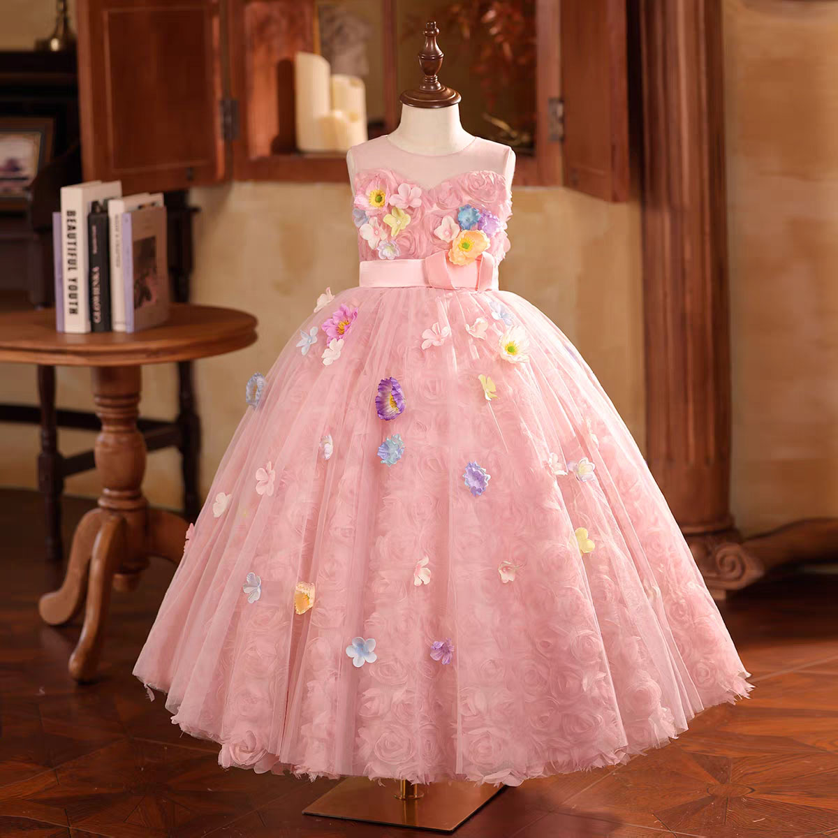 Princess Flower Girl Dress Birthday Pageant Party Gown D203
