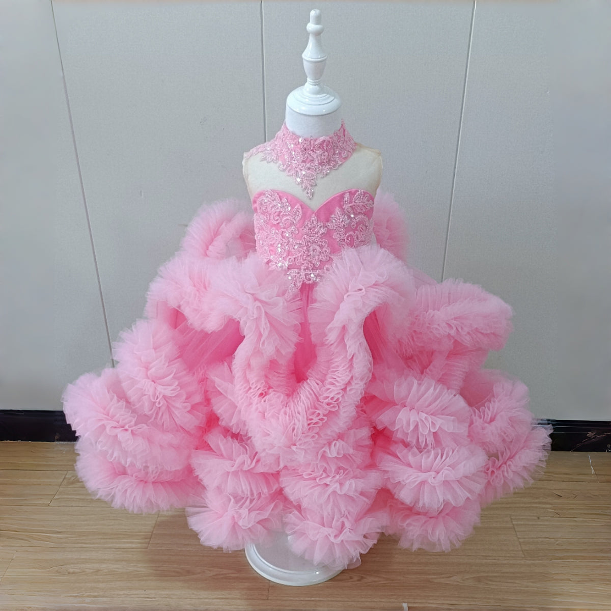 Princess Girl Dress Kids Flowes  Birthday Party Pageant Gown J512