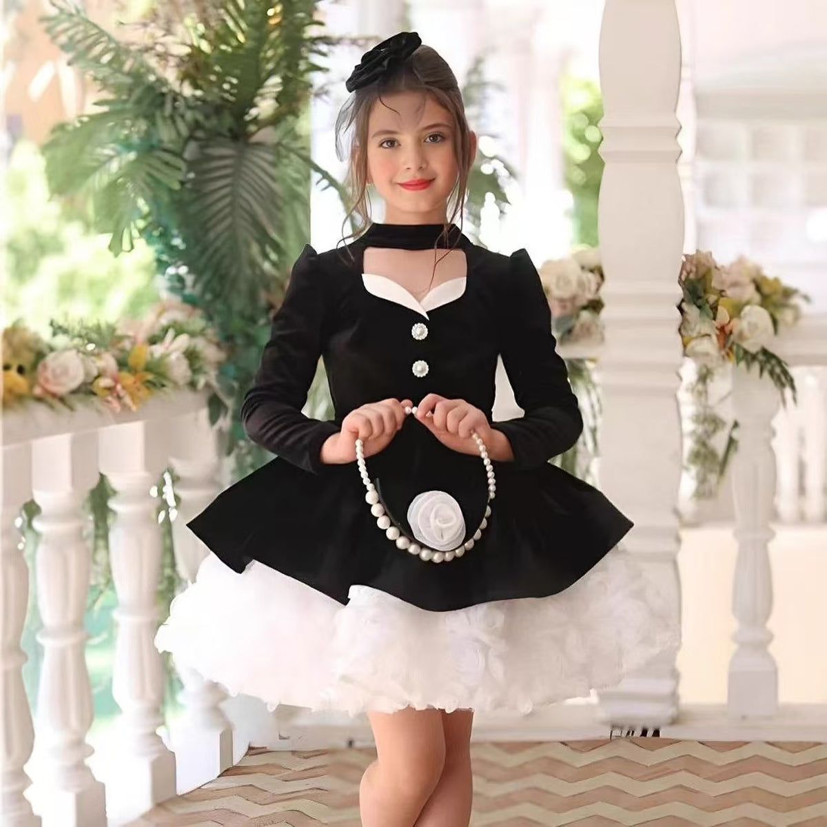 Flower Girl Dress Knee Length Princess Pageant Birthday Gown J851