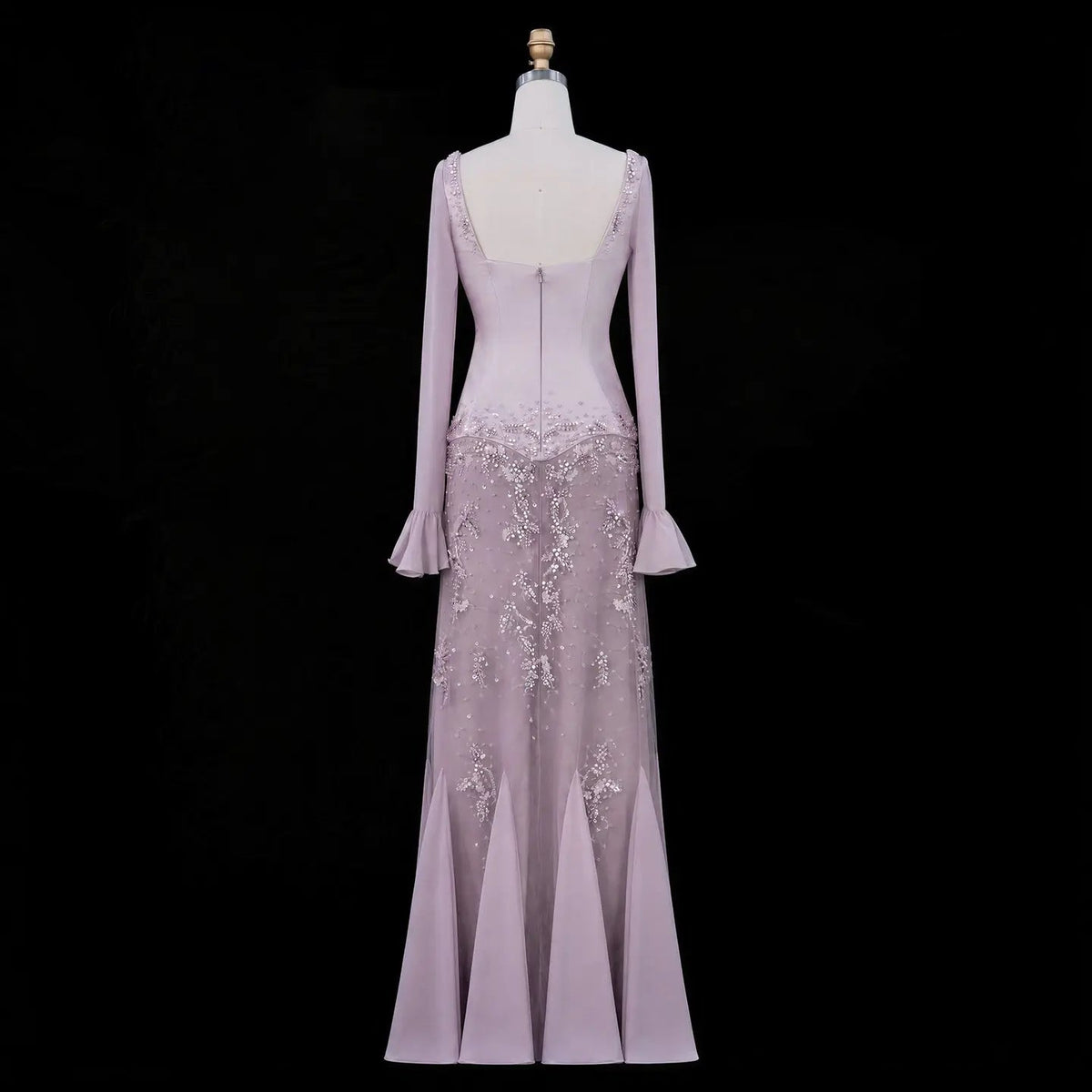 SS211 Pink beaded sweetheart corset mermaid evening dress