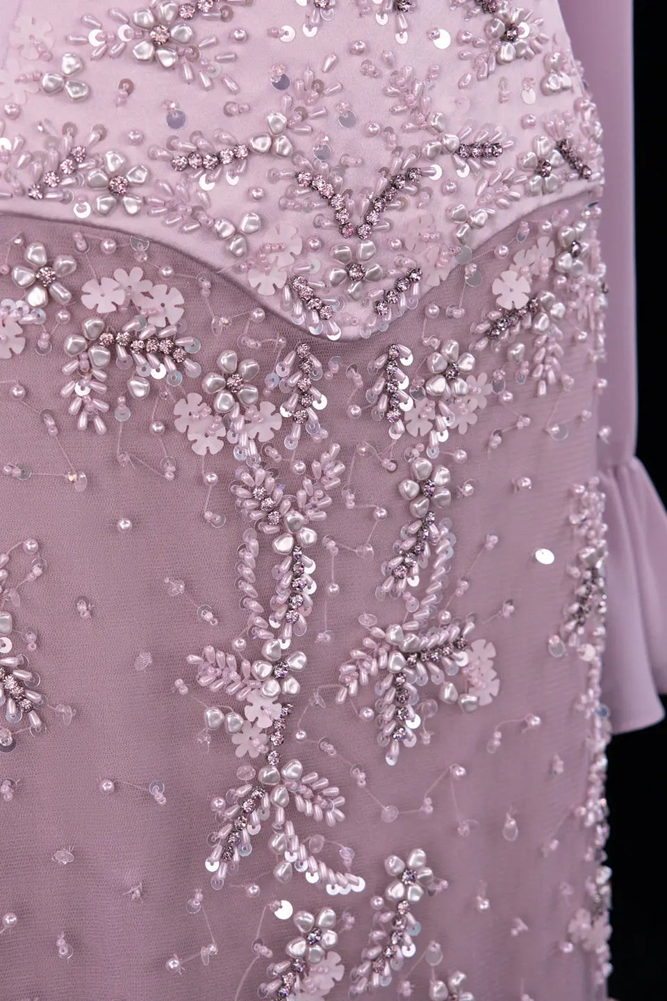 SS211 Pink beaded sweetheart corset mermaid evening dress